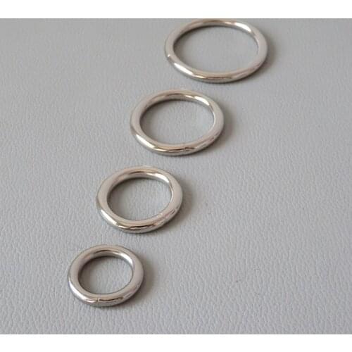 100Pcs Wholesale Metal Welded O Rings Buckle 15mm 20mm 25mm 32mm For Bag Pet Dog Harness Clasp Hardware Belt Loop Good Qulity