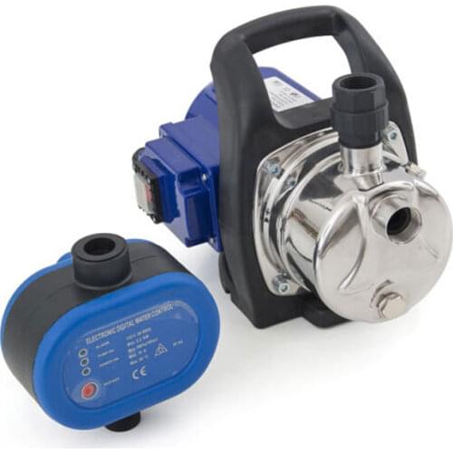 1200W 3500L/H Stainless Steel Water Pump with Pressure Switch Black & Blue