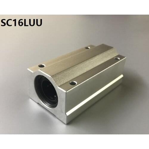 50pcs/lot SC16LUU SCS16LUU long type linear case unit linear ball bearing sliding block for 16mm linear shaft CNC router part