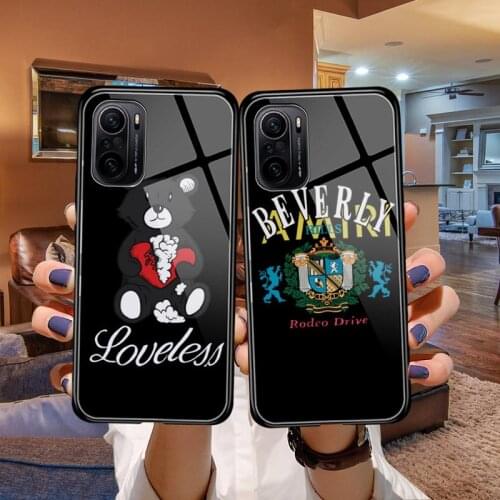 American brand design-Amiri Phone Cases Luminous Tempered Glass For Redmi 11 10 8A 6A NOTE 7 8 PRO Xiaomi 10 5 6X 9 5X 9SE PLAY