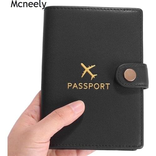 Air Plane Genuine Leather Passport Cover Passport Case Business Unisex Travel Documents Wallet Case drop shipping