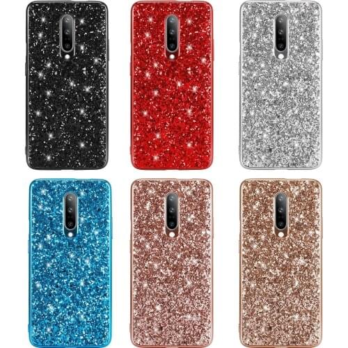 For OnePlus 7 Pro Case Luxury Hard PC Shining Glitter Slim Protective Back Cover case for one plus 7pro 1+7 pro full cover shell