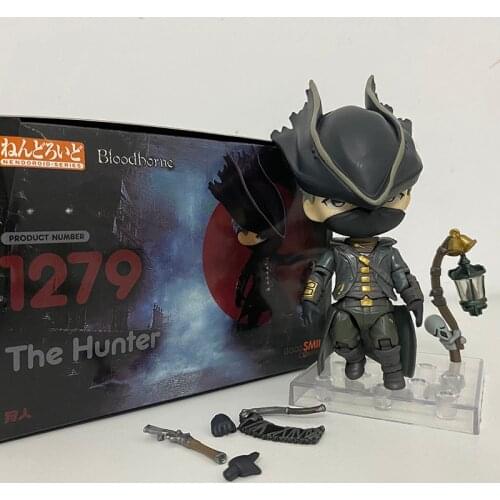 Bloodborne Hunter Figure Q version 1279 The Old Hunter Sickle Action Figures 10cm
