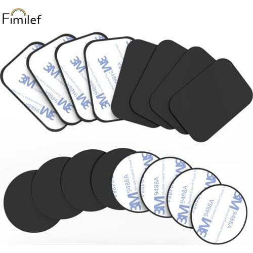 Fimilef 1pc-8pc/lot Metal Plate Disk For Magnet Car Phone Holder iron Sheet Sticker For Magnetic Mobile Phone Holder Car Stand