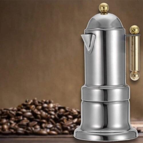 Coffee Machine Moka Pot Coffee Espresso Stainless Steel Tools Portable Coffeeware Cafe Latte Stovetop Accessories