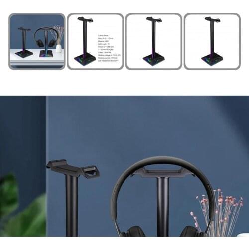 Lightweight Cool Touch Control Gaming Earphone Placing Rack Portable Headset Stand Stable Base for Office