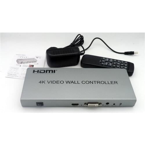 Hot 2x2 4Kx2K HDMI Video Wall Controller Adapter LCD Digital TV Hdmi DVI wall Processor 3 ways Splitter For DVD STB PS3 PC HDTV
