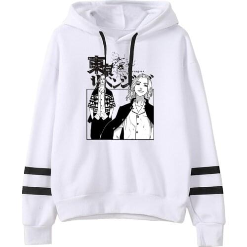 Hip Hop Hooded Fashion Anime Tokyo Revengers Men Women Unisex Hoodies Sweatshirts Autumn Boys Girls Pullovers White Tracksuits