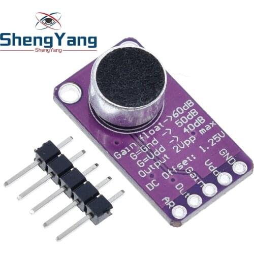 MAX9814 Microphone AGC Amplifier Board Module Auto Gain Control for Arduino Programmable Attack and Release Ratio Low THD