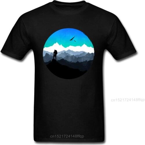 Everest 2018 Mountain Conqueror Black T Shirt Men Watercolor Aesthetic Tops Tees Summer T-shirt Workout Clothing