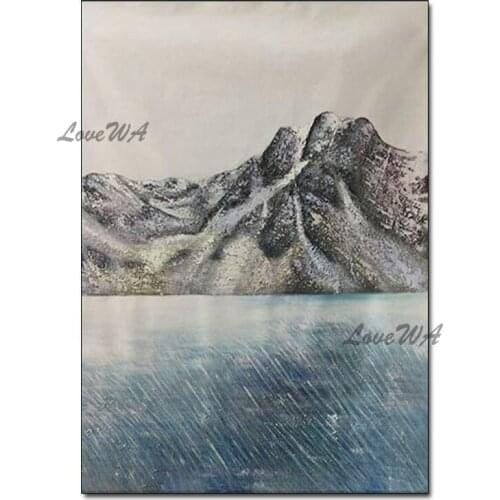 Newest Hand-painted Mountain Landscape Oil Painting Art Wall Decor Canvas Artwork Wall Hanging Picture Paintings For Living Room