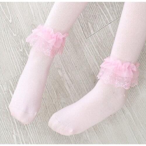 2018 new girls stockings pantyhose ballet styles kids girls tights cute dance lace Soft cotton girl Clothing 2-10 years