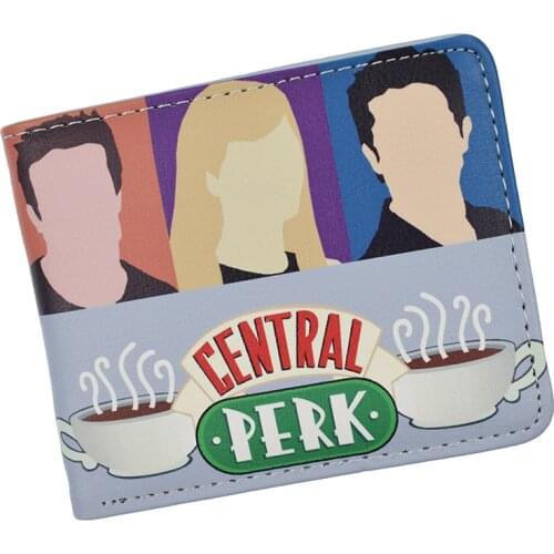 New Arrival Friends Wallet Central Perk Coffee Time Wallets Cool Zipper Design PU Leather Purse With Coin Pocket