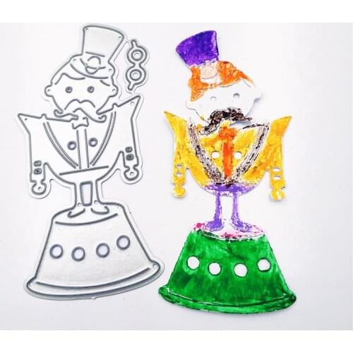 PANFELOU Amusement park circus Doll robot metal craft paper die cutting dies Scrapbooking/DIY Easter Embossing mould cards