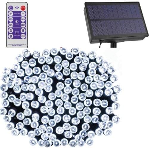 Portable Remote Control 8 Modes Solar String Lights,100LED Solar Christmas Lights, Waterproof Solar Powered Outdoor Fairy Lights