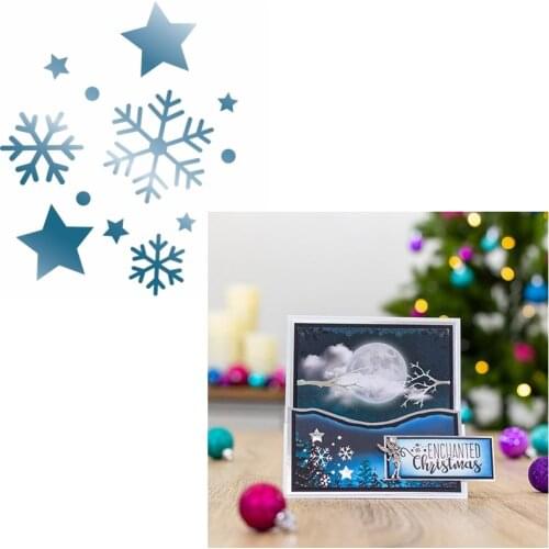 Shining Star&Snowflake Hot Foil Plate Christmas Decoration for DIY Scrapbooking Embossing Crafts Cards Decoration New 2019