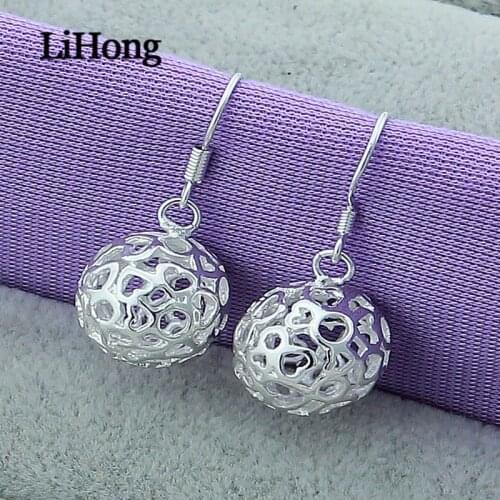 Silver Jewelry 925 Silver Earrings Exquisite Ball Earrings Silver Earrings For Women Wedding Wedding Gifts