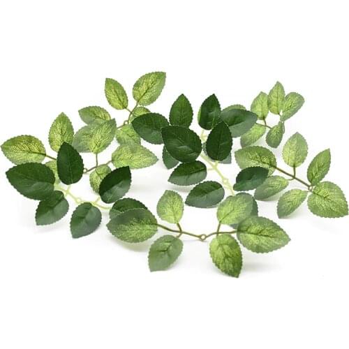 20pcs Silk Rose leaves diy gifts candy box new Year christmas decorations for home scrapbooking wedding cheap artificial plants