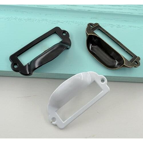 Retro style bronze shell cabinet drawer knob white black free drilling hole Medicine cabinet office desk cupboard LABLE pull