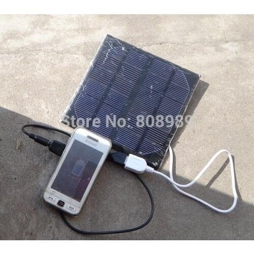 BUHESHUI 3W 6V Solar Charger Monocrystalline Solar Cell Panel Diy Solar Mobile Charger For Mobile Power Bank 2pcs Free Shipping