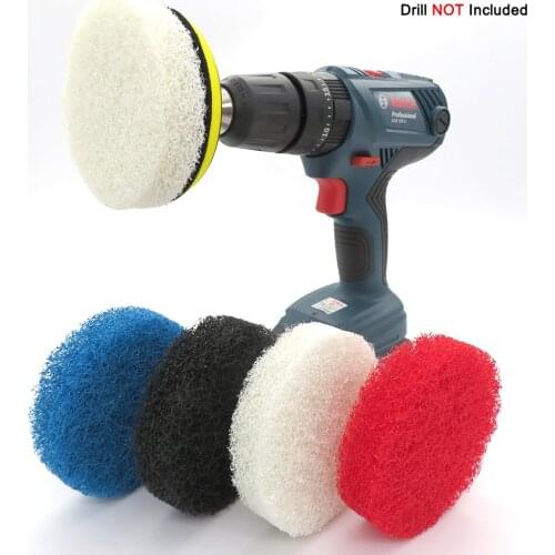 Heavy Duty 4 Inch Cleaning Scouring Pads Scrubbers Non-Scratch Anti-Grease Reusable for Kitchen Household Dish Pan Pot Bathroom