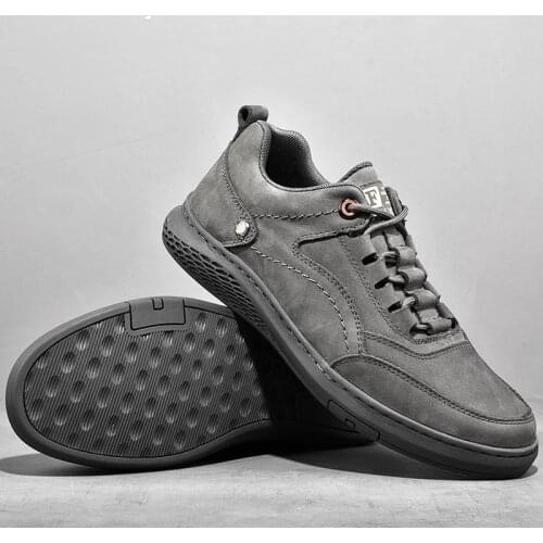 Men Shoes fashion Genuine Leather Loafers Breathable Autumn lace up comfortable Oxfords Outdoor Casual Shoes Men Sneakers shoes