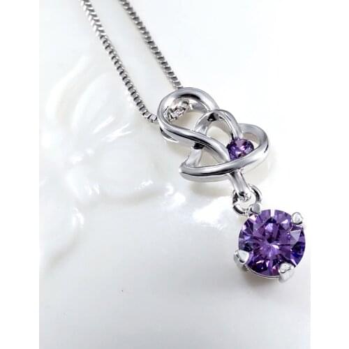 Jewelry Heart To Heart Necklace Double Heart Zircon Pendant Gift Geometric Fashion Chains Vintage Necklaces For Teen Girls