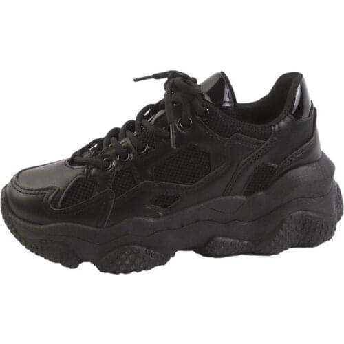 Chunky Sneakers For Women Mesh Designers Platform Fashion Vulcanized Shoes Woman Black Casual Shoes 2020 Running Trainers Female