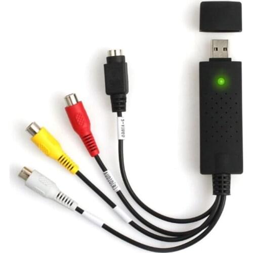 1Set USB2.0 VHS to DVD Converter Au-dio Video Capture Device Kit for Windows 10