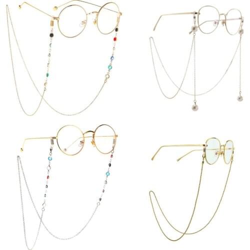 1Pcs Fashion Chic Womens Eyeglass Chains Sunglasses Reading Beaded Glasses Chain Eyewears Cord Holder neck strap Rope