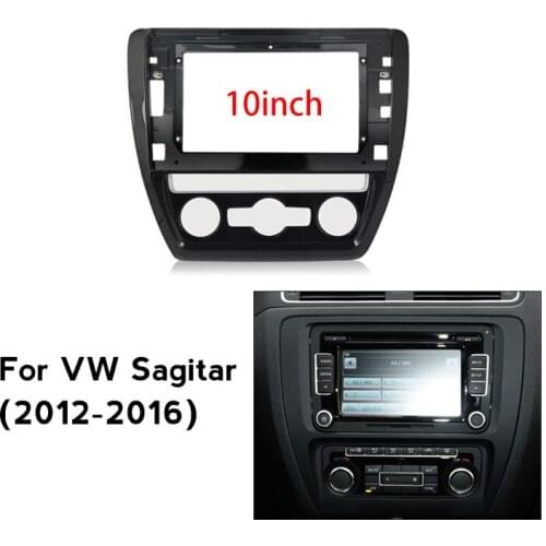 10inch front plastic housing for VW Sagitar 2012-2016 car radio front plastic frame with full set cables plugs