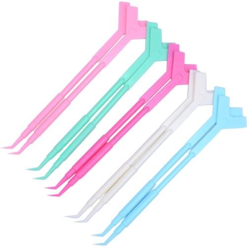 10Pcs Multifunction Mini Y Shape Comb Plastic Fake Eyelash Perming Stick Tool Hot Glue Spoon Lashes Brush Lash Lifting Curler