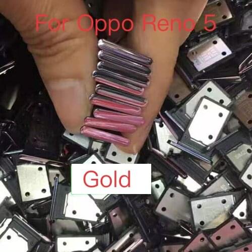 10pcs NEW Sim Tray Holder For OPPO Reno5 Reno 5 SIM Card Tray Slot Holder Adapter Socket Repair Parts