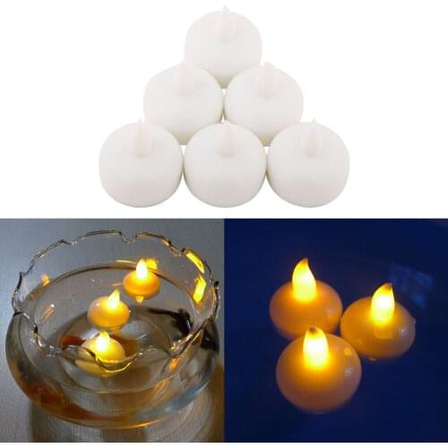 100pcs Water Sensor Flameless LED Floating tealight candle tea light battery-operated wedding Valentine Xmas party Decor