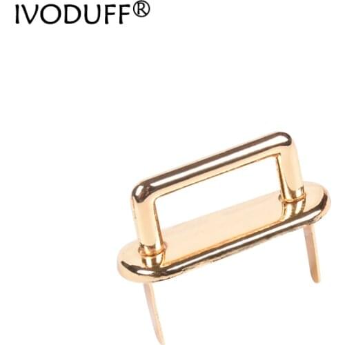 2x Metal D-ring Bag Bag Connector Anchor 3/4 inch Buckles Arch Bridge with Screws Hanger Hooks Bags Belts Strap Leather Crafts