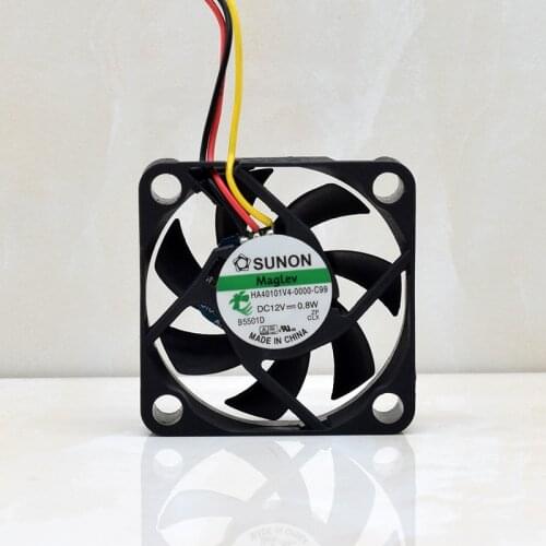2pcs/set Sunon HA40101V4-0000-C99 / HA40101V4-000C-C99 / HA40101V4-000U-C99 4010 4CM 40x40x10mm DC 12V 0.8W 3-Lines Cooling fan