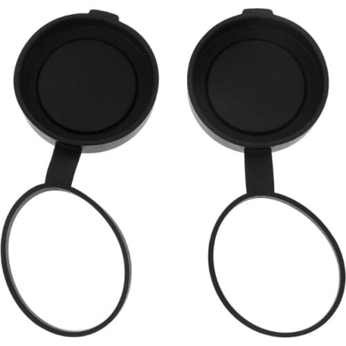 2 pieces Binoculars Protective Rubber Objective Lens Cap 42mm for Telescope with Outer Diameter 52-54mm