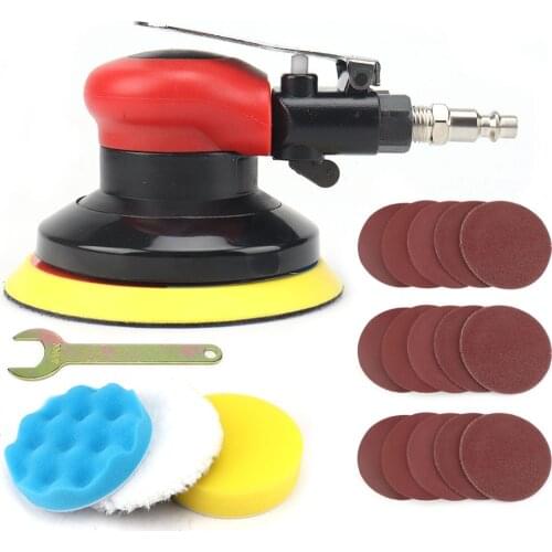 5 inch Pneumatic Sanding Machine 125mm 5" Random Orbital Air Sander Pneumatic Tools Air Sander Polishing Tools Polisher for Car