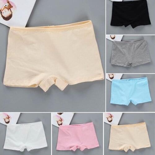 5Pc/Lot Kids Underwear Soft Elastic Cotton Short Pants Children Panties Girl Safety Boxer
