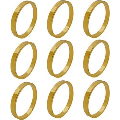 9Pcs Gold Color Napkin Rings Napkin Buckles Serviette Holder For Wedding Party Restaurant Hotel Home Table Decoration-ABUX