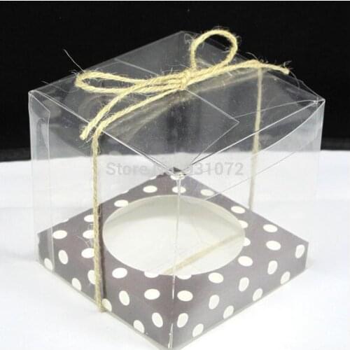Free shipping 64PCS/LOTWholesale and retail Muffin Box Transparent Cupcake Boxes single PVC cupcake box 9*9*9cm
