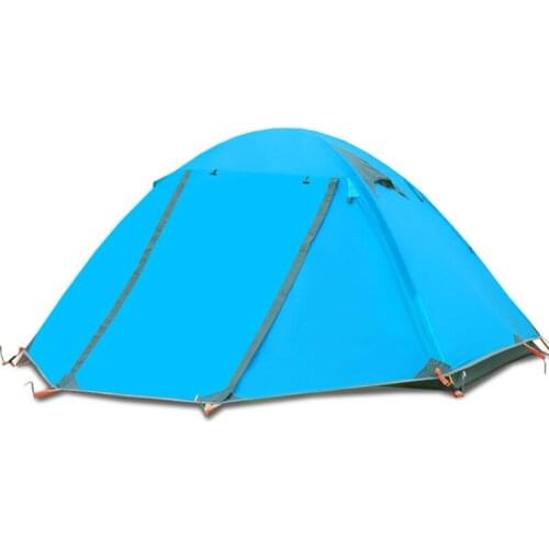 Double Layer Camping Tent Outdoor 2-person Double Tent Aluminum Pole Outdoor Windproof Rainproof Waterproof Tent