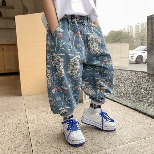 Boys Clothes Denim Pants Spring Autumn Children Fashion Trousers For Baby 3 To 10 Years Teens Outfits Kids Casual Clothing 2021