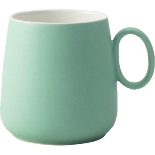 Ceramic Mug Leisure Milk Tea Shop Pot-Bellied Cup Single Ear Handle Mark Ceramic Coffee Cup