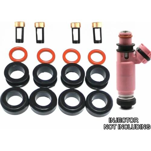 4sets Fuel Injector Seal O-Ring Kit Seals Filters for Subaru WRX STI Forester 195500-3910 16611-AA510 (AY-RK106)