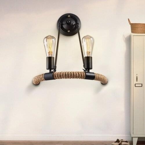 Japan luminaria industrial decor rope living room corridor bedroom bedroom lamp home deco