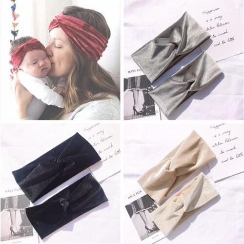 Mommy Baby Headband Set Girl Velvet Headbands Mother Daughter Head Wrap Family Hair Band Twisted Hair Accessories Bandage Trend