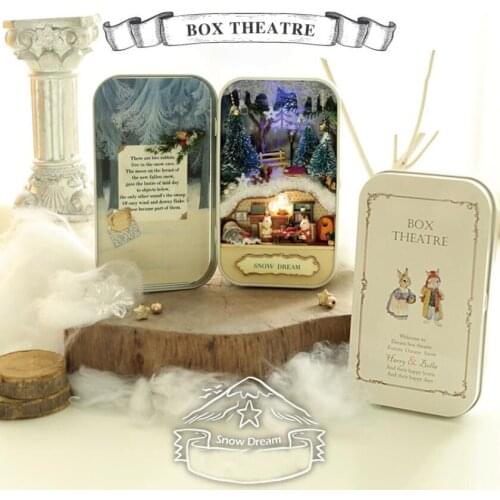 Diy Mini Dollhouse Kit BOX Theatre Series Snow Dream 3D Puzzle Gifts for Birthday Anniversary Valentines Day