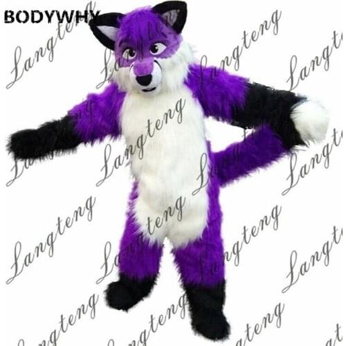 New Best selling Christmas Carnival Purple Fox Cosplay Costume Halloween Birthday Party Costume Adult Advertising Parade Mascot