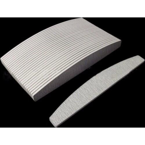 [MKTYUY-304FYU] Double 100Pcs Gray Moon Nail Sanding Files Polish Buffer Block Manicure Pedicure Tips Tools Gel, ###UIP112__JK61